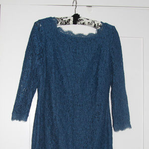 Adrianna Pappell Blue Lace Dress Size 6P